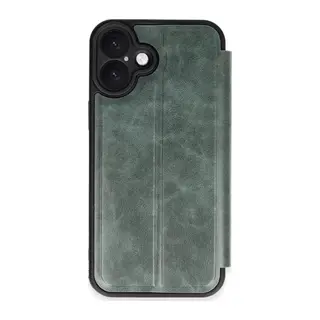 iPhone 16 Plus Kılıf Flip Cover - Koyu Yeşil
