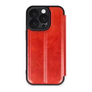 iPhone 16 Pro Kılıf Flip Cover - Kırmızı