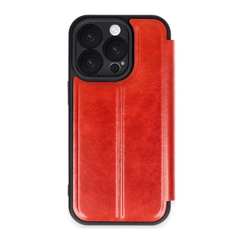 iPhone 16 Pro Kılıf Flip Cover - Kırmızı