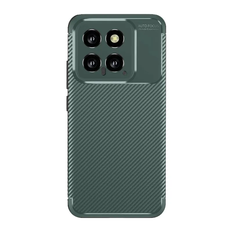 Mi 14T Kılıf Auto Focus Karbon Kapak - Koyu Yeşil