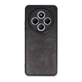 Redmi 14C Kılıf Aras Deri Kapak - Siyah