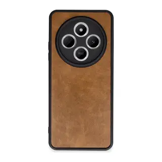 Redmi 14C Kılıf Aras Deri Kapak - Taba
