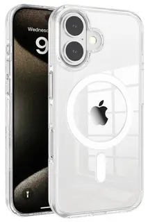 iPhone 16 Gleam PC Sert Magsafe Kılıf - Şeffaf