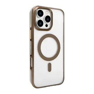 iPhone 16 Pro Gleam PC Sert Magsafe Kılıf - Kahverengi