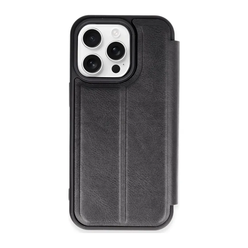 iPhone 14 Pro Kılıf Flip Cover - Siyah