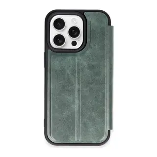 iPhone 14 Pro Kılıf Flip Cover - Koyu Yeşil