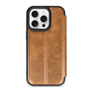 iPhone 14 Pro Max Kılıf Flip Cover - Taba
