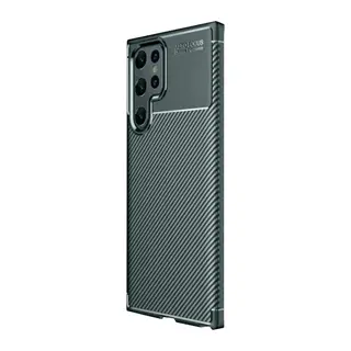 Samsung Galaxy S25 Ultra Kılıf Auto Focus Karbon Kapak - Koyu Yeşil