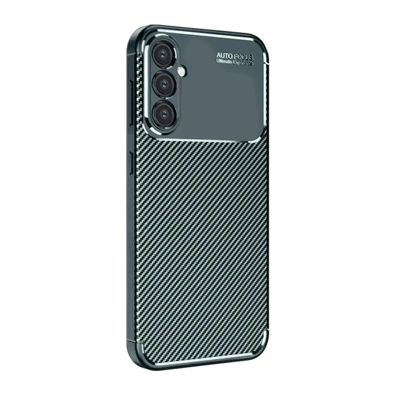 Samsung Galaxy S25 Plus Kılıf Auto Focus Karbon Kapak - Koyu Yeşil