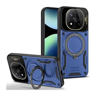 Redmi Note 14 Pro 4G Kılıf Joy Lens Standlı Kapak - Lacivert