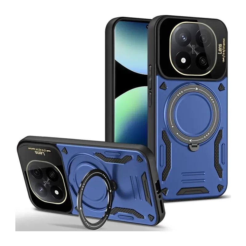 Redmi Note 14 Pro 4G Kılıf Joy Lens Standlı Kapak - Lacivert