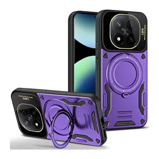 Redmi Note 14 Pro Plus Kılıf Joy Lens Standlı Kapak - Mor