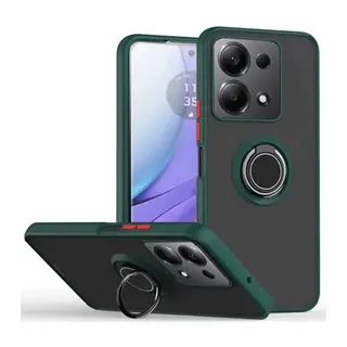 Redmi Note 13 Pro 5G Kılıf Montreal Yüzüklü Silikon Kapak - Yeşil