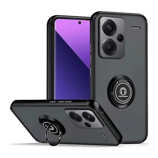 Redmi Note 13 Pro Plus Kılıf Montreal Yüzüklü Silikon Kapak - Siyah