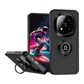 Redmi Note 14 Pro 4G Kılıf Montreal Yüzüklü Silikon Kapak - Siyah