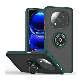 Redmi Note 14 Pro 4G Kılıf Montreal Yüzüklü Silikon Kapak - Yeşil
