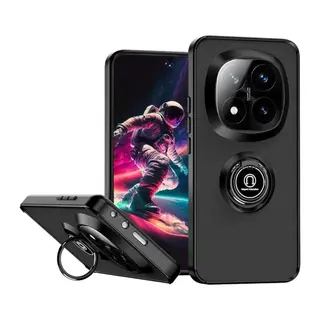 Redmi Note 14 Pro Plus Kılıf Montreal Yüzüklü Silikon Kapak - Siyah
