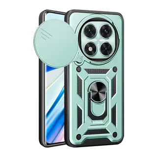 Redmi Note 14 Pro 4G Kılıf Pars Lens Yüzüklü Silikon - Yeşil