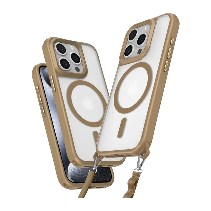 iPhone 14 Pro Max Kılıf Enka Magsafe Silikon Kılıf - Desert