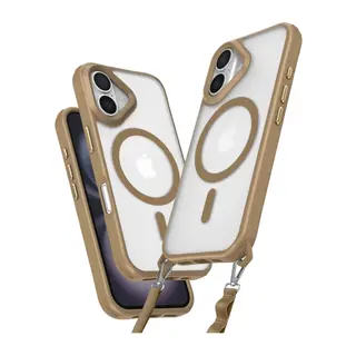 iPhone 16 Plus Kılıf Enka Magsafe Silikon Kılıf - Desert