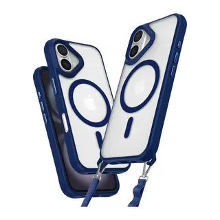 iPhone 16 Plus Kılıf Enka Magsafe Silikon Kılıf - Lacivert