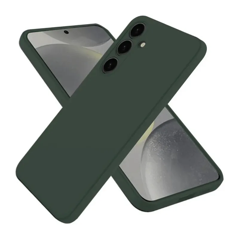 Samsung Galaxy A26 Kılıf Nano içi Kadife Silikon - Koyu Yeşil