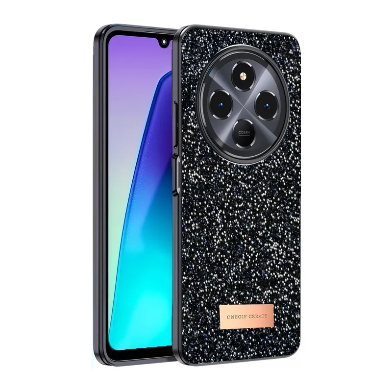 Redmi 14C Bright Simli Kapak - Siyah