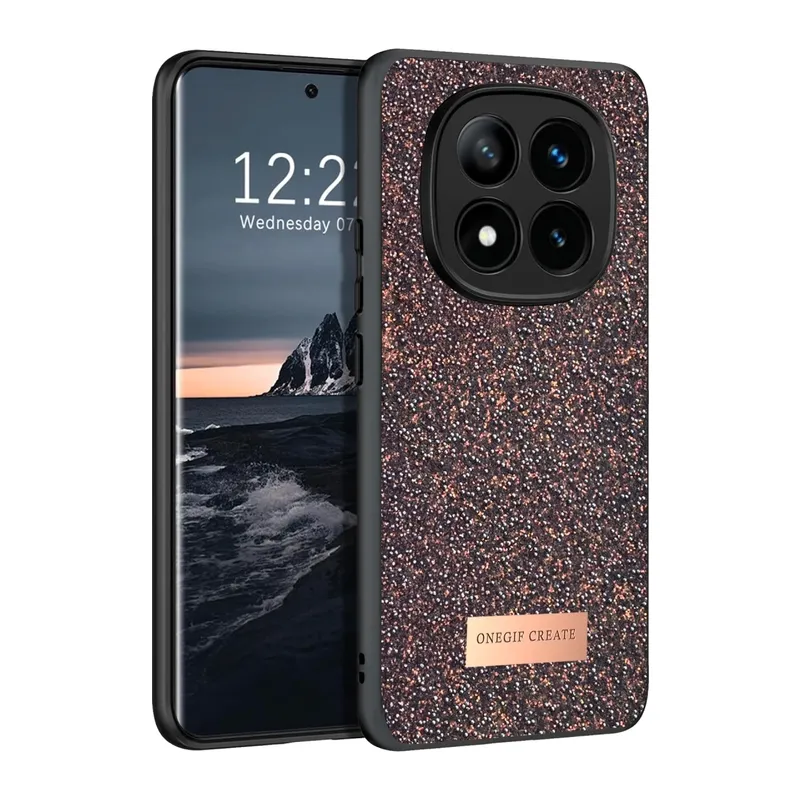 Redmi Note 14 Pro 4G Bright Simli Kapak - Derin Mor
