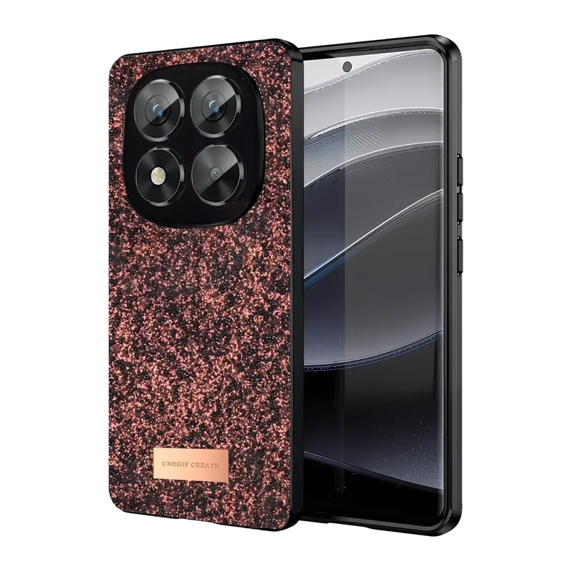 Redmi Note 14 Pro 5G Bright Simli Kapak - Derin Mor
