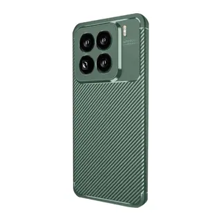 Mi 15 Pro Kılıf Auto Focus Karbon Kapak - Koyu Yeşil