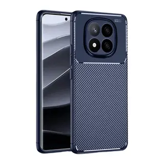 Redmi Note 14 Pro 5G Kılıf Auto Focus Karbon Kapak - Lacivert