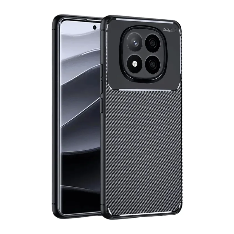 Redmi Note 14 Pro Plus Kılıf Auto Focus Karbon Kapak - Siyah