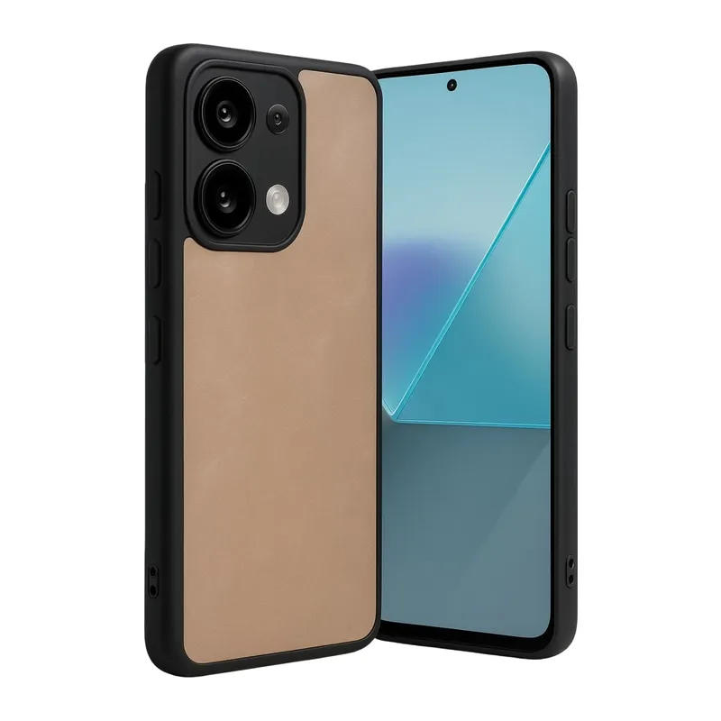 Redmi Note 13 Pro 4G Kılıf Aras Deri Kapak - Pudra