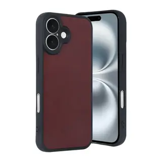 iPhone 16 Kılıf Aras Deri Kapak - Bordo