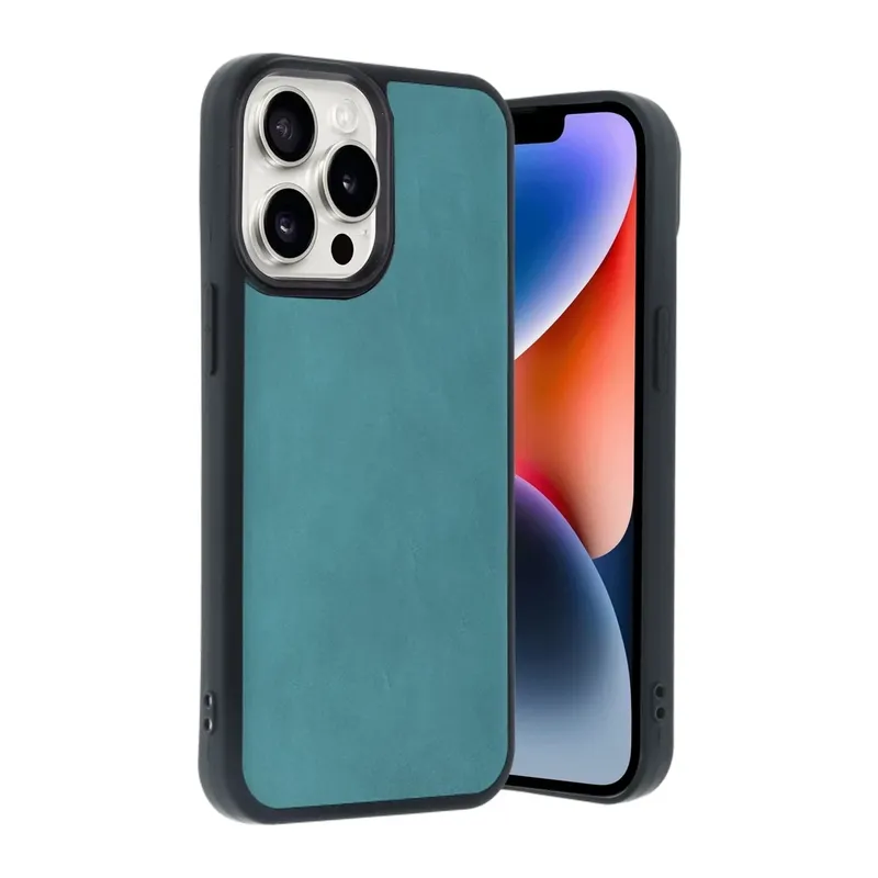iPhone 14 Pro Max Kılıf Aras Deri Kapak - Açık Yeşil