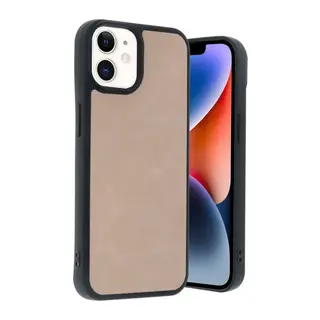 iPhone 11 Kılıf Aras Deri Kapak - Pudra