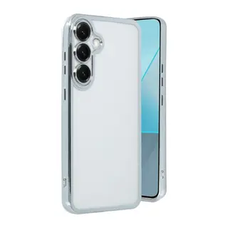 Samsung Galaxy S25 Kılıf Lensli Silikon - Gümüş