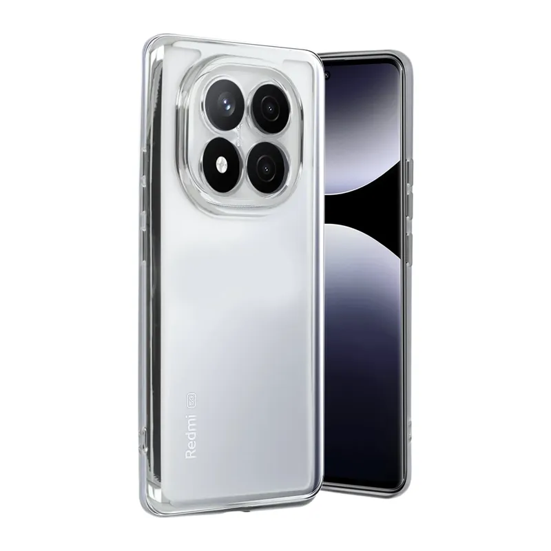 Redmi Note 14 Pro Plus Kılıf Lensli Silikon - Gümüş