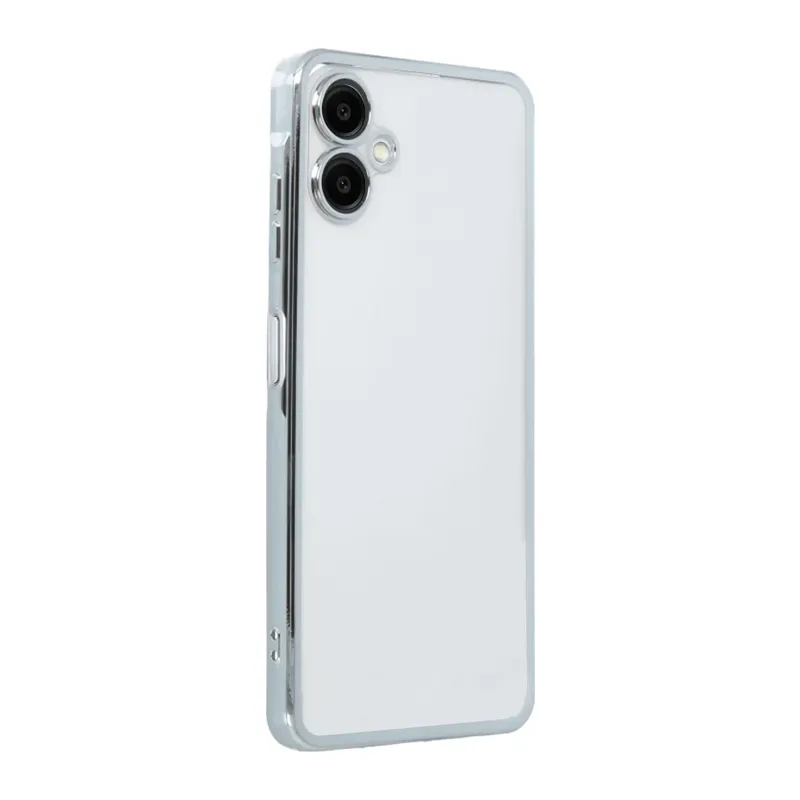 Samsung Galaxy A06 Kılıf Lensli Silikon - Gümüş