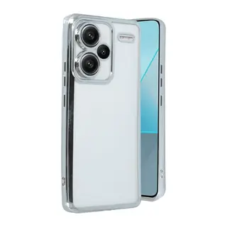 Redmi Note 13 Pro Plus Kılıf Lensli Silikon - Gümüş