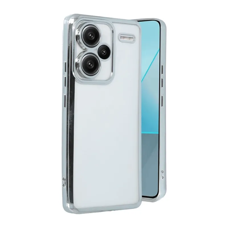 Redmi Note 13 Pro Plus Kılıf Lensli Silikon - Gümüş