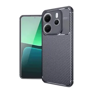Redmi Note 14 4G Kılıf Auto Focus Karbon Kapak - Lacivert