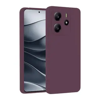 Redmi Note 14 4G Kılıf First Silikon - Mürdüm