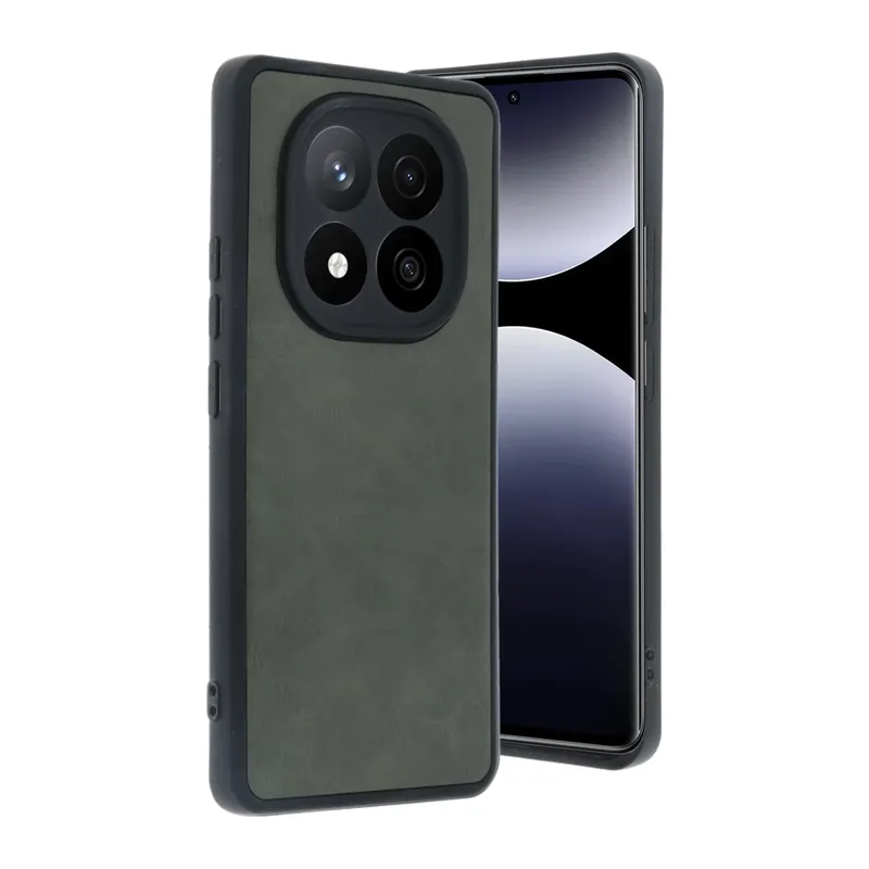 Redmi Note 14 Pro 4G Kılıf Aras Deri Kapak - Koyu Yeşil