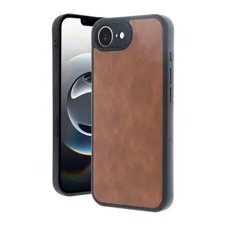 iPhone 16E Kılıf Aras Deri Kapak - Taba