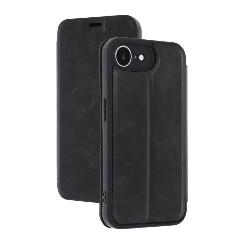 iPhone 16E Kılıf Flip Cover - Siyah