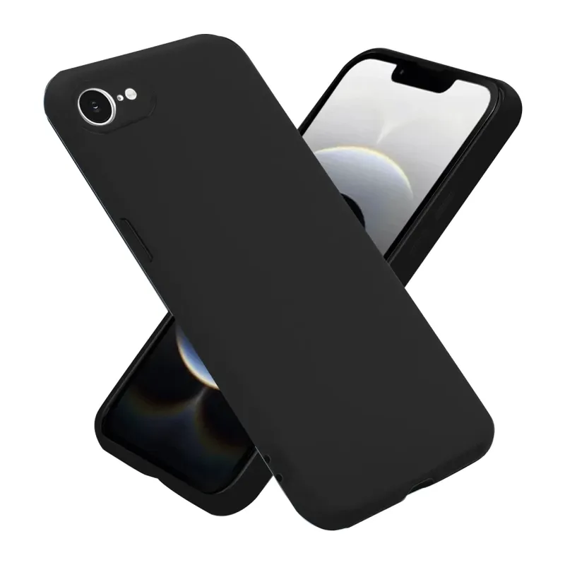 iPhone 16E Kılıf First Silikon - Siyah