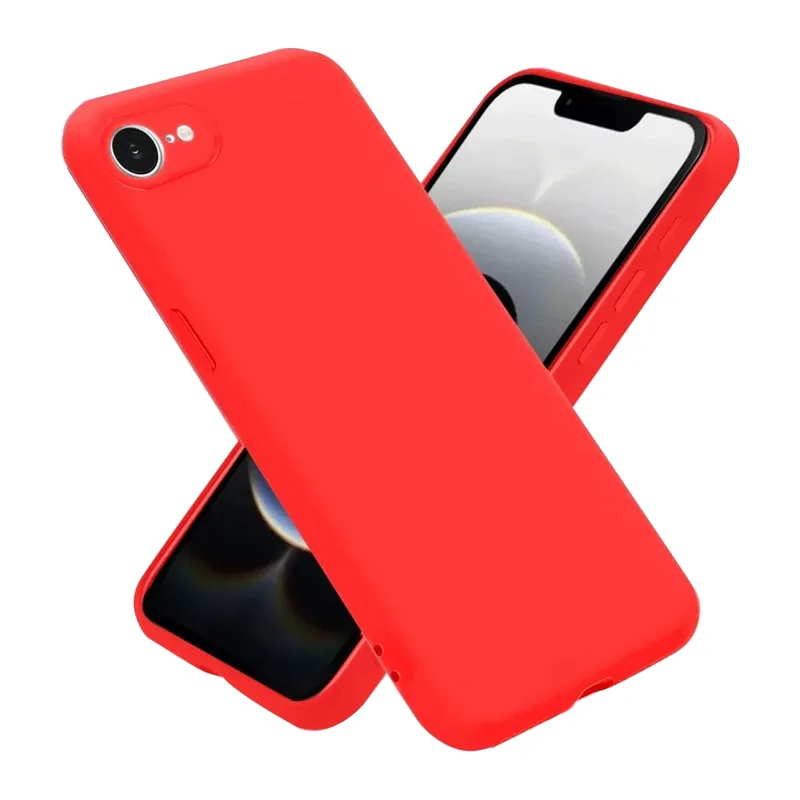 iPhone 16E Kılıf First Silikon - Kırmızı