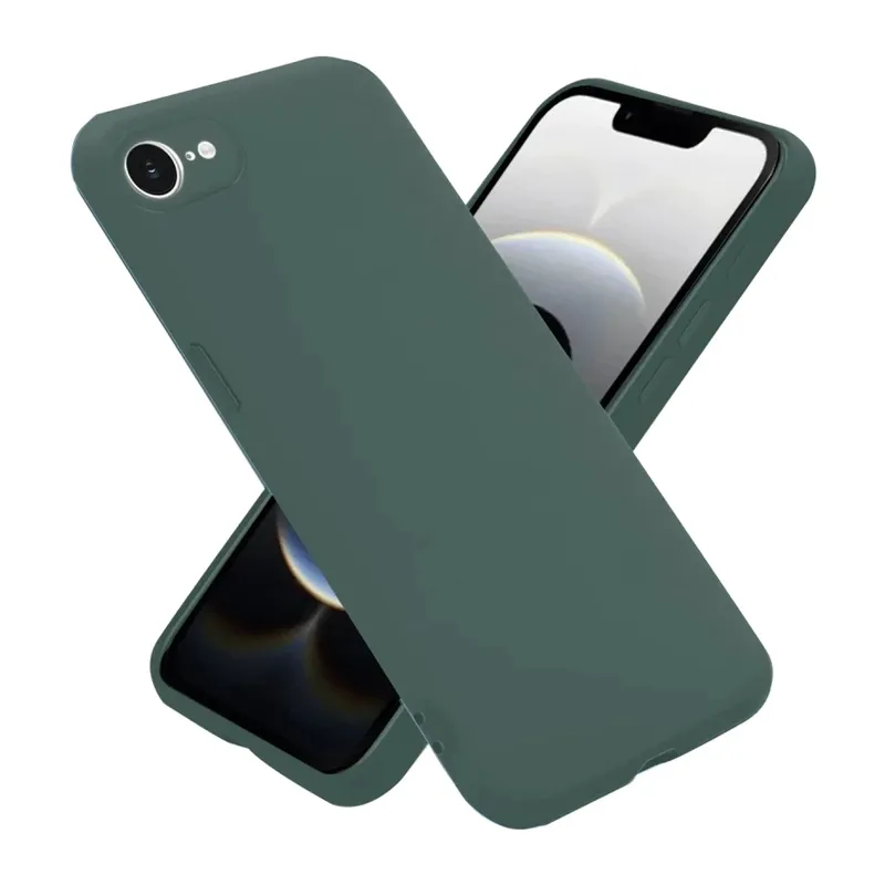 iPhone 16E Kılıf First Silikon - Koyu Yeşil