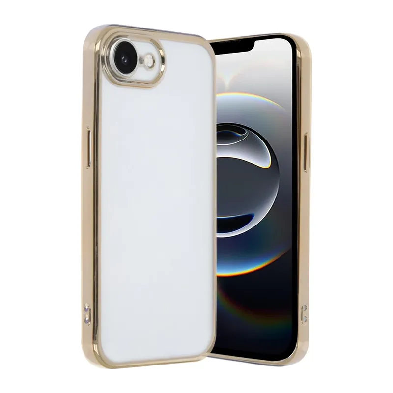 iPhone 16E Kılıf Lensli Silikon - Gold